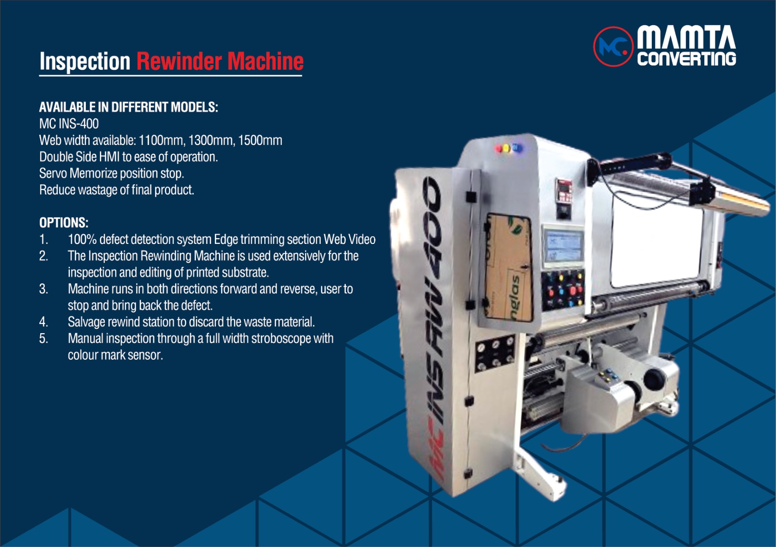 Inspection Rewinder Machine